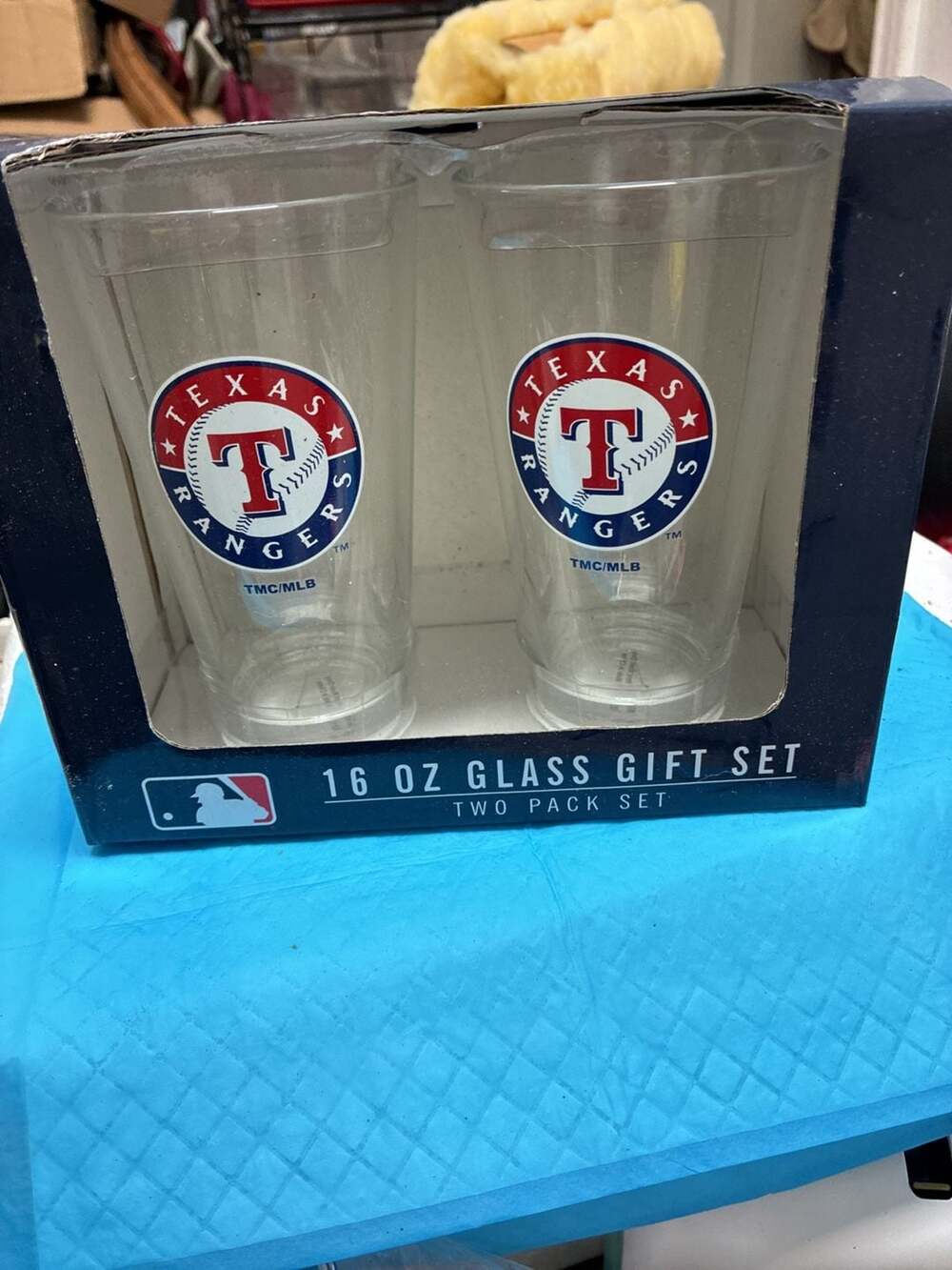 Texas Rangers The Memory Company MLB 16oz Glass Gift Set (2-Pack)